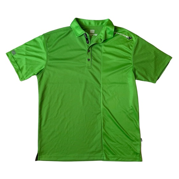 Men’s Loft 8 Dry Fit Athletic Golf Polo Shirt Green - Size Large - Picture 1 of 5